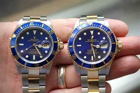 fake blue rolex|fake rolex vs real.